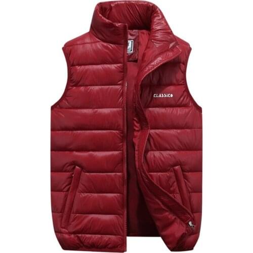 Winter Mens Sleeveless Jacket Big Sizes Black Vest Autumn Casual Warm Thick Coats Male Cotton-Padded Fashion Men Waistcoat Vest