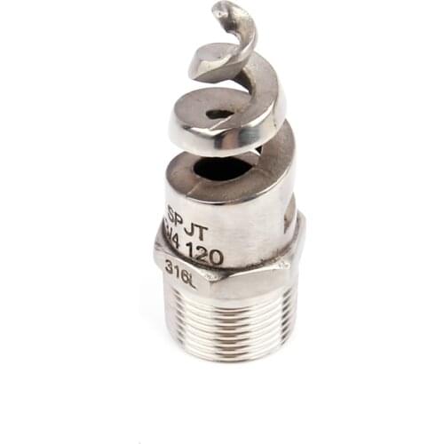 1pc Stainless Steel Spiral Nozzle 1/4,3/8,1/2,3/4,1inch Male Thread Atomizating Sprinkler Heads Garden Hose Metal Nozzle