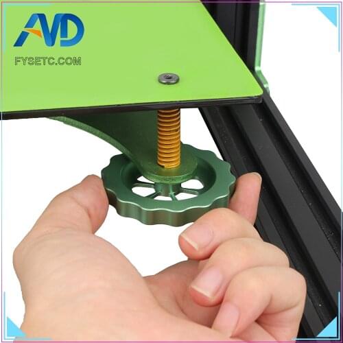 1pc 3D Printer Parts Green Big Hand Twist Leveling Nut All Metal For TEVO Tornado 3D Printer Ultimate Knob Leveler M5 thread