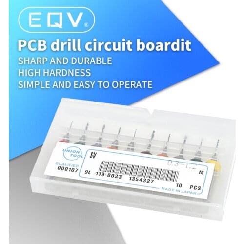 10pcs 0.3mm to 1.2mm PCB mini drill Bit tungsten steel carbide for print circuit board cnc drill Bits Machine