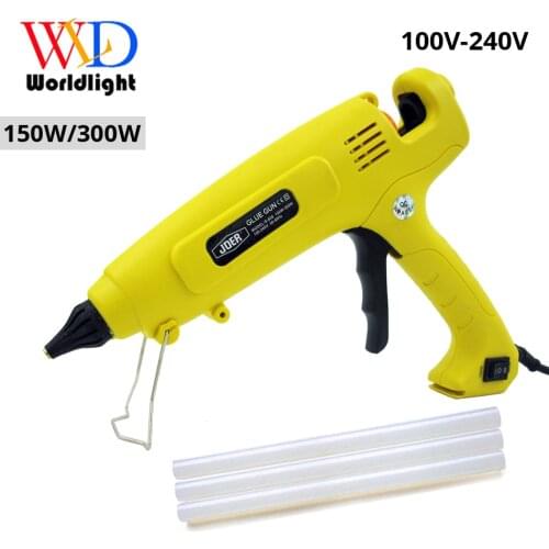 150W 300W Hot Glue Gun hot melt glue gun Adjustable Professional Copper Nozzle Heater Heating Wax 11mm Glue stick