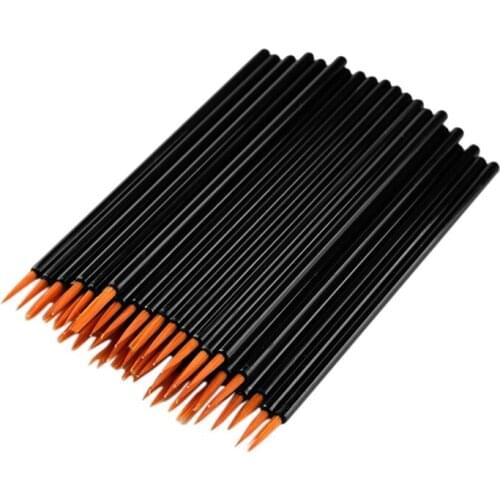 200PCS Disposable Eyeliner Brushes Reusable Lash Glue Cleaning Brushes Nail Art Brushes Eye Applicator Sticks