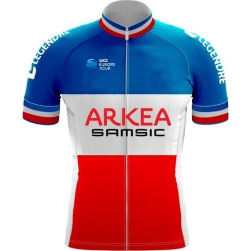 2019 ARKEA SAMSIC TEAM France Champio Men Only Cycling Jersey Short Sleeve Bicycle Clothing Quick-Dry Riding Bike Ropa Ciclismo
