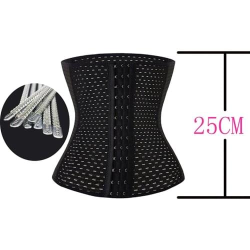 25cm High Waist Trainer Body Shaper Steel Boned Corset Women Lingerie Postpartum Belly Slimming Belt Modeling Strap Shapewear