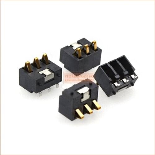 Original 5pcs H6.0mm Side joint type battery holder 3Pin ,battery connector, mobile phone battery Connector