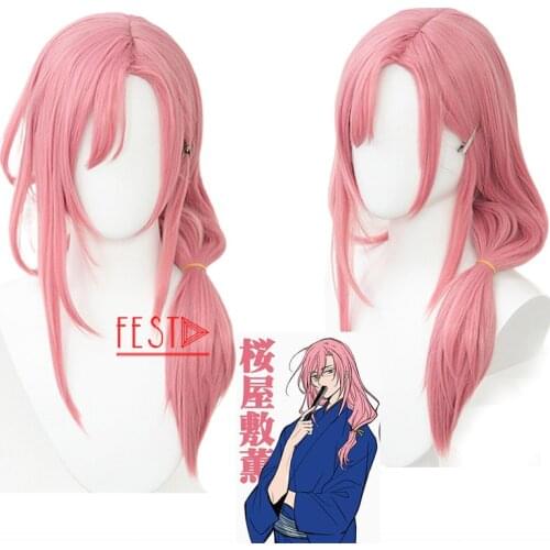 Anime SK8 The Infinity Cherry Blossom Cosplay Wig Long Pink Ponytail Wig Heat-resistant Fiber Hair +Free Wig Cap Woman Girls Wig