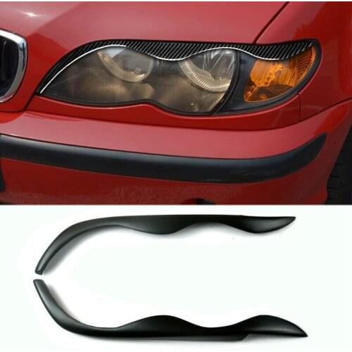 Car Headlights Eyebrow Eyelid Trim Cover Sticker Refitting Car Styling for -BMW 3 Series E46 1998-2006