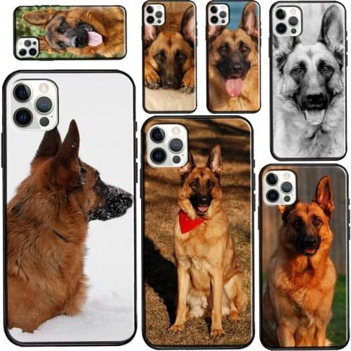 German Shepherd Dog Case For iPhone 11 Pro Max XS X XR 8 7 Plus SE 2020 Funda For iPhone 12 Pro Max mini Case