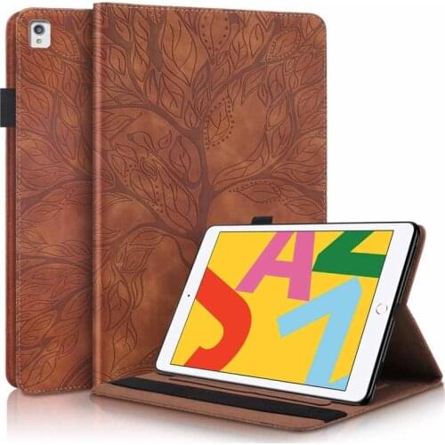 3D Tree Embossed Tablet Case For iPad Pro 10.5 A1701 A1709 A1852 Wallet Stand Cover