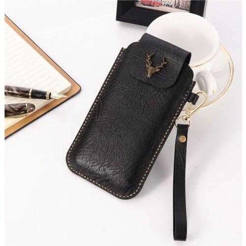 For UMIDIGI A5 Pro Belt Clip Holster Case infinix Hot 7 Pro Cover Genuine Leather Waist Bag Coque wiko View 3 Lite Y80 Y60