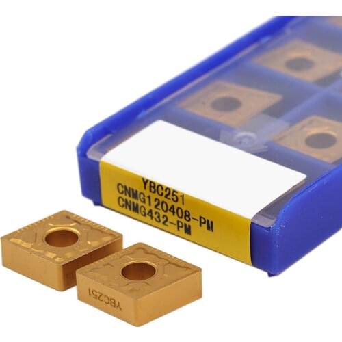 CNMG120404-PM YBC251 Carbide Inserts CNMG120408-PM CNC Lathe Tools CNMG120412-PM YBC252 External Turning Tool Steel Cutting Tool