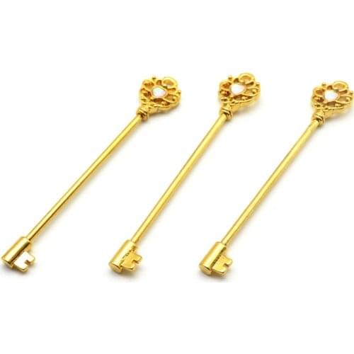 Long Industrial Gold Barbell Ear Stud Ring Opal 38mm Cartilage Earring 14G High Qulaity 316L Stainless Body Piercing Jewellery