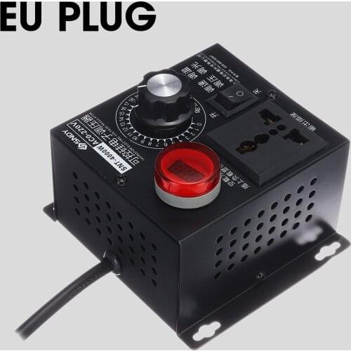 4000W AC 0V-220V Silicon Electronics Voltage Regulator High Power Machinery Electric Variable Speed Controller