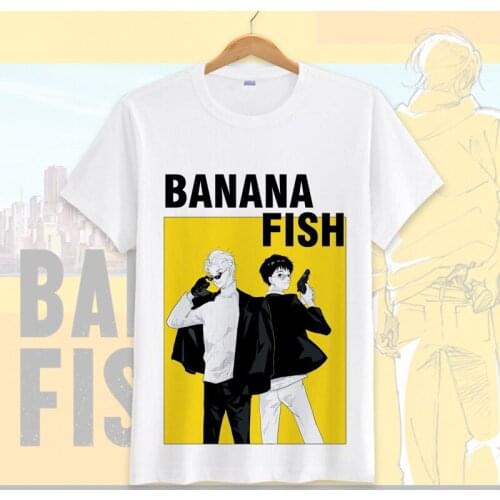 Anime Banana Fish T Shirts Men Aslan Jade Callenreese/Ash Lynx Cartoon Short Sleeves Tshirts Casual T-Shirts Women Short Tees