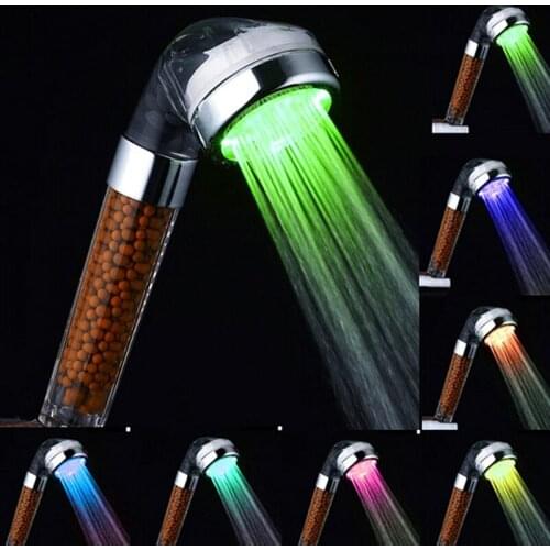 Hot Sale Bathroom Showerheads Fantasy 7 Color LED Shower Head SPA Anion Water Saving Shower Head