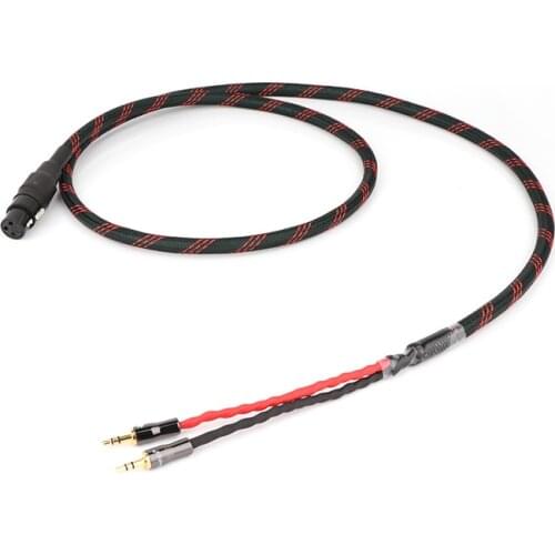 Hi-end 2x3.5mm stereo audio plug to 4pins xlr balanced female For headphone cable