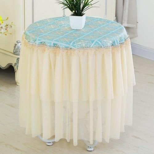 Round Lace Tablecloth Tea Table Cloth Table Skirt Round Lace Rural Tablecloth Wedding Home Partty Dinner Table Decor Cloth