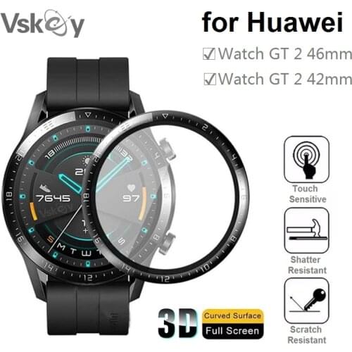 100PCS 3D Edge Soft Film for Huawei Wath GT 2 42mm Full Cover Screen Protector GT2 46mm Protective Film (No Tempered Glass)