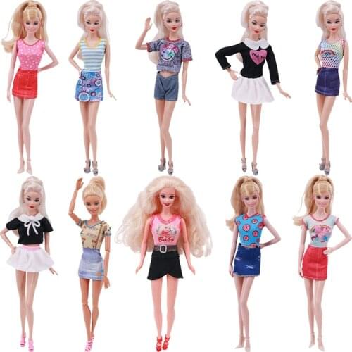 New Doll Clothes 3 Pieces For Barbies Miniskirts/Suit Icluding Outing Skirt/Performance Skirt/Party Skirt Best Gift For Children