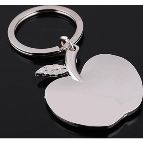 Novelty Souvenir Metal Apple Key Chain Creative Gifts Apple Keychain Key Ring Trinket car key ring LX8532
