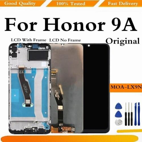 Original For Huawei Honor 9A LCD Display Touch Screen Replacement For Huawei Honor 9 A LX9N Display Screen With Frame