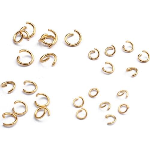 200pcs/lot Stainless Steel Gold Open Jump Ring 3.5mm 4mm 5mm 6mm Split Loop Rings Connectors For DIY Jewelry Findings Making