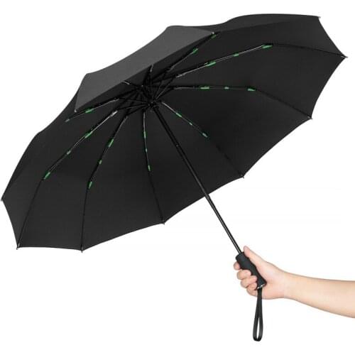 Fully Automatic Umbrella 3 Folding Windproof Business Men Car Black Coating Umbrellas Wind Resistant Gifts Parasol for Women