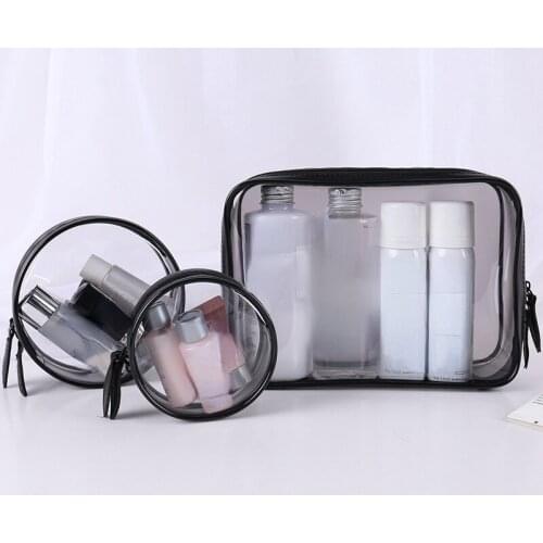 Transparent PVC Bags Travel Organizer Clear Pencil Bag Pencil Case Toiletry Bag Make Up Pouch Wash Bags