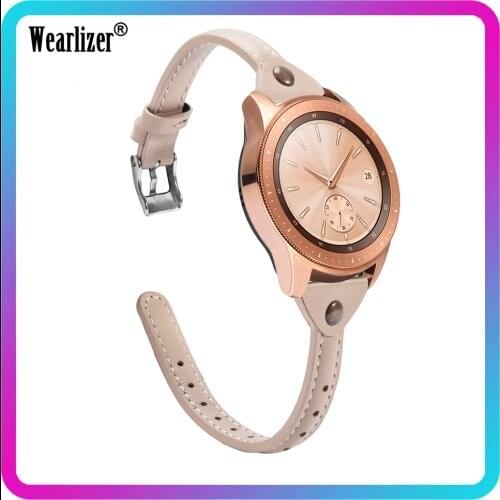 Women Strap for Samsung Galaxy Watch Active 2 44mm 40mm Band Slim Genuine Leather Strap Bracelet for Galaxy Watch 42mm 46mm