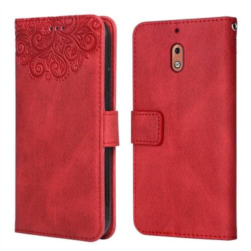 Luxury Leather Case for NOKIA 2.1 Flower Embossing TA-1080 TA-1092 TA-1084 Wallet Flip Phone Case for NOKIA2.1 Cover