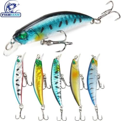 FISHSIAN 2021 Fishing Lures Minnow Sinking 6.5cm 4g Bass Lure Saltwater Lures Articulos De Pesca Isca Artificial Fake Fish