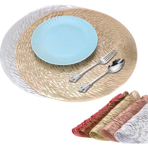 Heat Insulation Coasters Creative Round Home Christmas Wedding Decor PVC Bowl Coffee Cup Mats