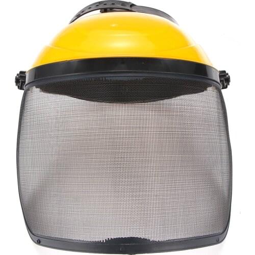Safety Helmet Hat Garden Grass Trimmer With Full Face Mesh Visor For Logging Brushcutter Forestry Protective Brush Cutter Mask
