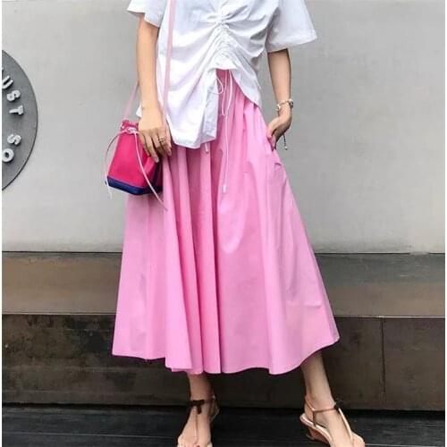 11 colors Fashion Women Maxi Skirts 2020 Summer Casual High Waist cotton Linen Skirt Plus Size sweet long Skirt 5xl 6xl 7xl