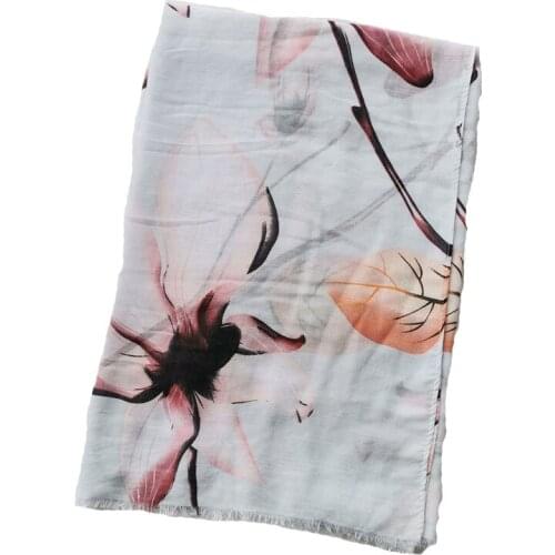 2021 Women Floral Printed Pattern Cotton Scarf Shawls Wraps Hijabs 10pcs/lot