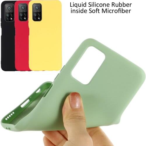 Liquid Silicone Case For Xiaomi Mi 10T Mi10T Pro Soft Gel Rubber Protector Matte Cover