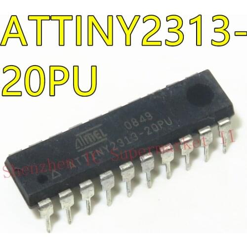 1pcs/lot ATTINY2313-20PU ATTINY2313 DIP20 8-bit Microcontroller with 2K Bytes In-System Programmable Flash