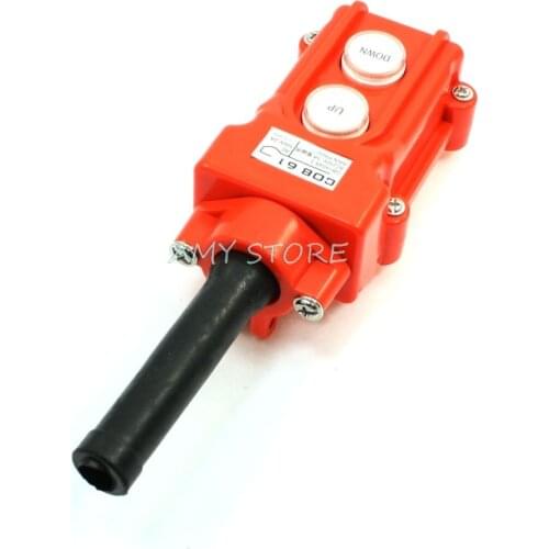 1)Rainproof For Truck Hoist Crane Pendant Control Station Push Button Switch UP-Down COB-61 AC250V 5A