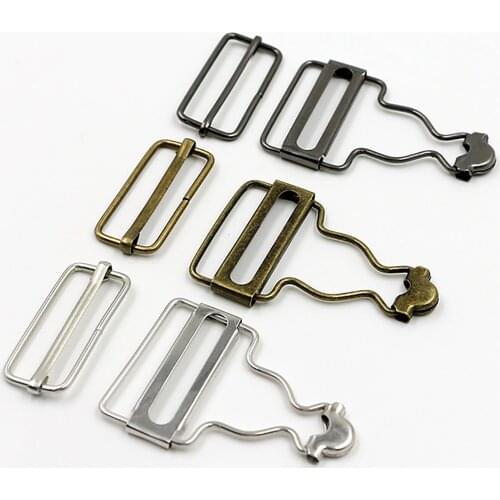 2pcs/set Jeans Suspenders Buckle Fastener Rivets Denim Bib Sewing Accessories Clothes Overalls Metal Button Brace Clips Gourd