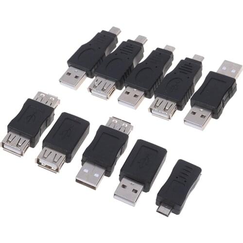 10pcs/set OTG USB Male To Female Micro USB Mini Changer Adapter Converter USB Adapter Gadgets