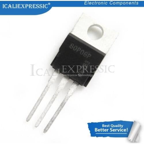 10PCS SPP80P06P SPP80P06 TO-220 60V 80A new original In Stock
