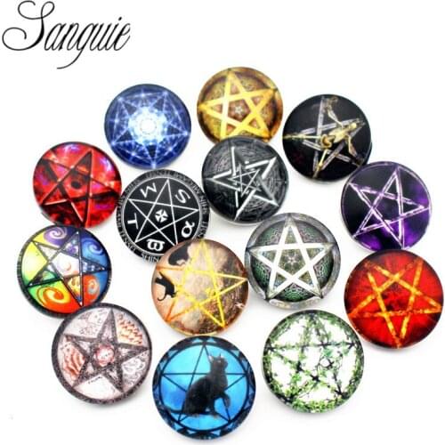 12pcs/lot glass 18mm snap buttons star leather clasp snap button bracelet snap Bangles jewelry