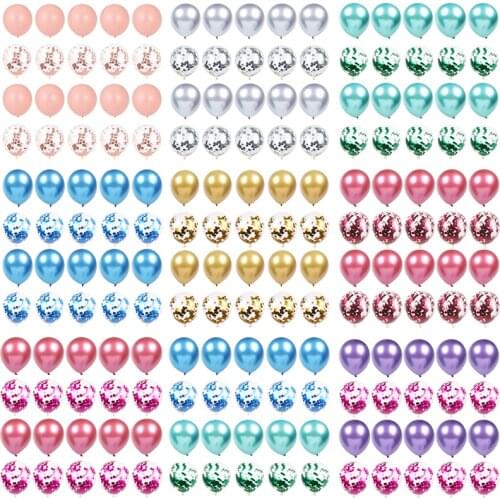 20Pcs Rose Gold Balloon Set Confetti Metallic Balloons Birthday Party Wedding Decoration Anniversary Globals Baby Shower Balloon