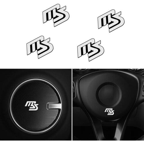 4pcs 3D Aluminum Badge Emblem Sticker Car Audio Decorate for Mazda MS Accessories