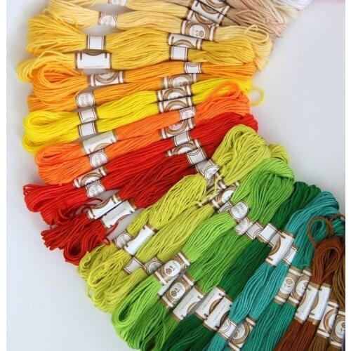 50/100PCS Cross Stitch Cotton Embroidery Thread Floss Sewing Skeins Craft S55