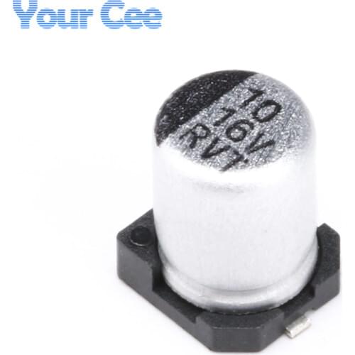 50 pcs 16V 10UF SMD Aluminum Electrolytic Capacitors 4*5MM
