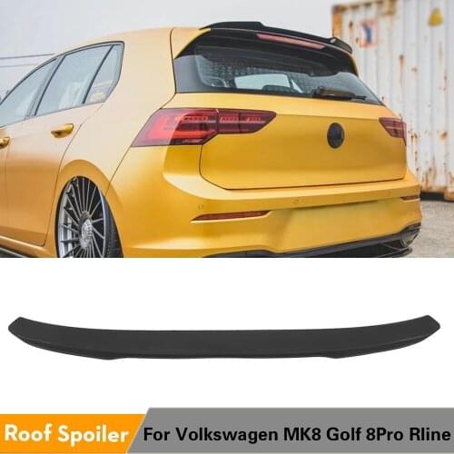 Car Rear Roof Spoiler Boot Lip Wing for Volkswagen MK8 Golf 8 Pro Rline 2021 ABS Carbon Look Glossy Black Roof Spoiler