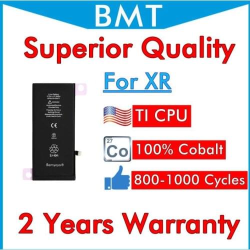 BMT 5pcs Superior Quality Battery for Phone XR 2942mAh 100% Cobalt Cell + ILC Technology -----(Will not show 100% health)