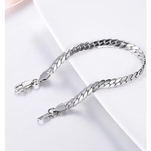 Bracelet mens gold accessories stainless steel chain Cuba bracelet punk mens bracelets 2020 gothic style gift for man jewelry