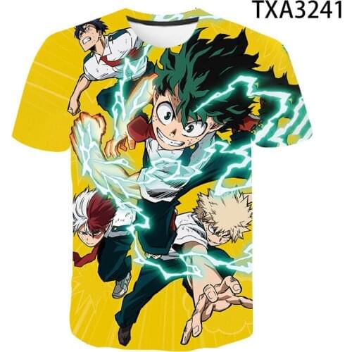 My Hero Academia Summer New Streetwear Fashion T-shirt Boy Girl Kids 3D Printed Casual Short Sleeve Men Women Children Cool Tops
